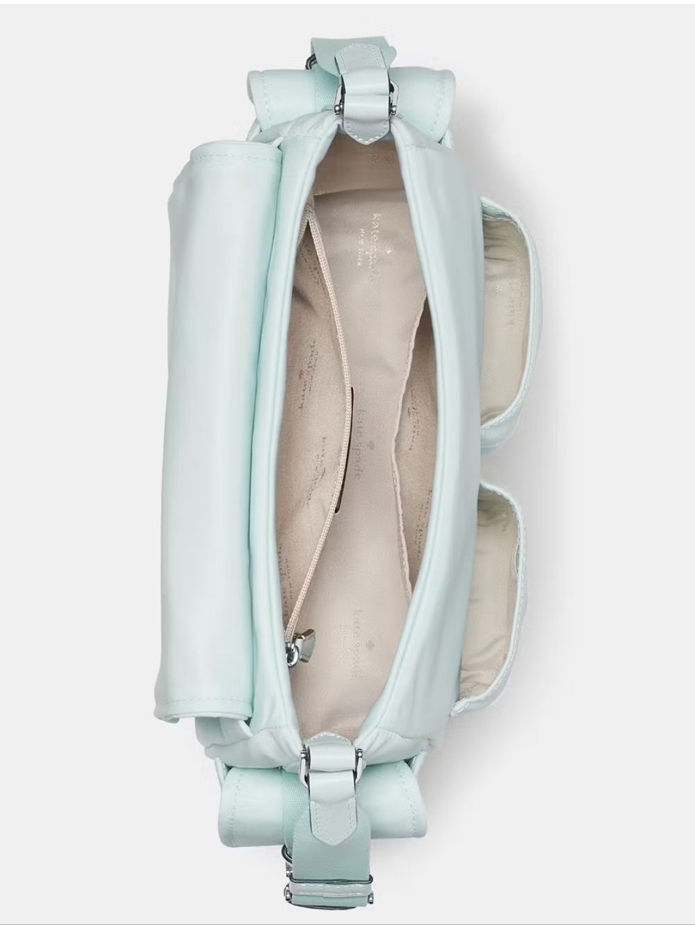 Kate Spade Carter Nylon Messenger Cargo Crossbody Bag, Crisp Sky - Picture 4 of 5